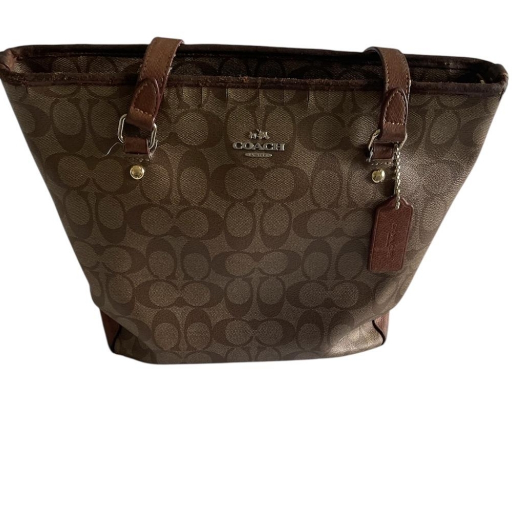 Coach Brown Signature Tote Bag